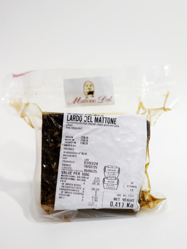 TUSCAN FINEST LARDO APPROX 500GR IGP MATTONE DUE - Image 2
