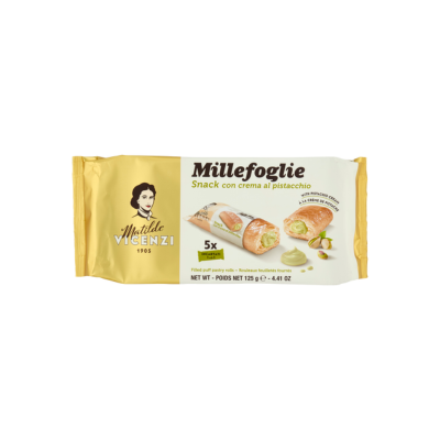 VICENZI MILLEFOGLIE MINISNACK CREMA PISTACCHIO X5 125GR