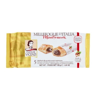 VICENZI MILLEFOGLIE MINISNACK NOCCIOLA X5 125 GR
